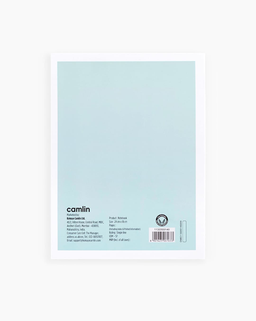 Camlin Notebook | 24 cm x 18 cm | Single Line | 120 Pages