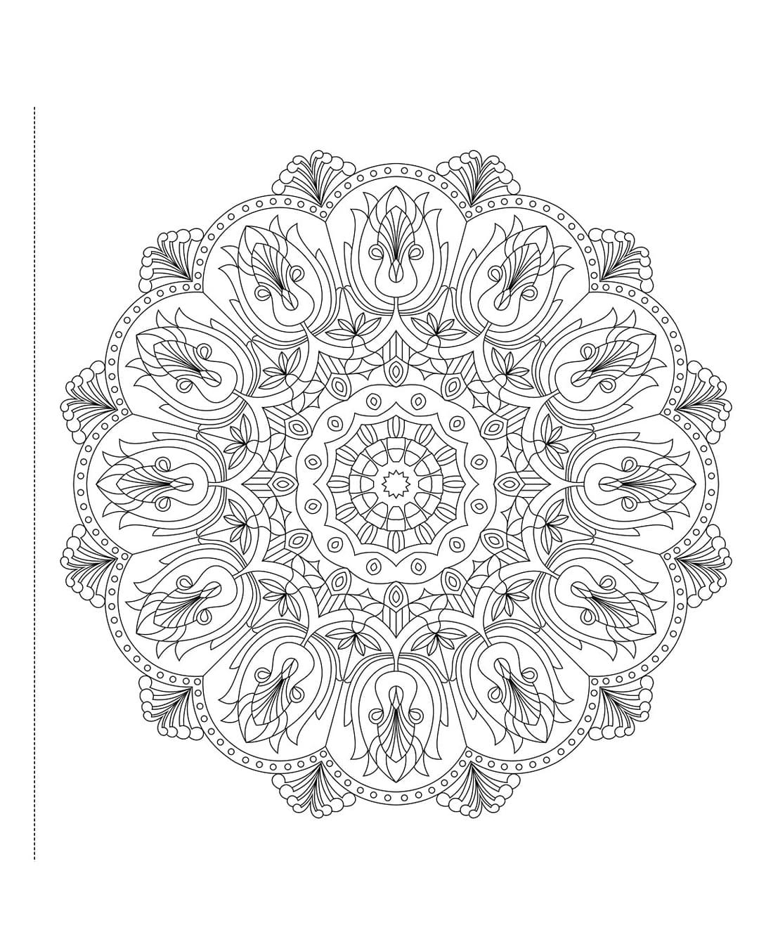 Mandala : Colouring books for Adults with Tear-out Sheets [Paperback]