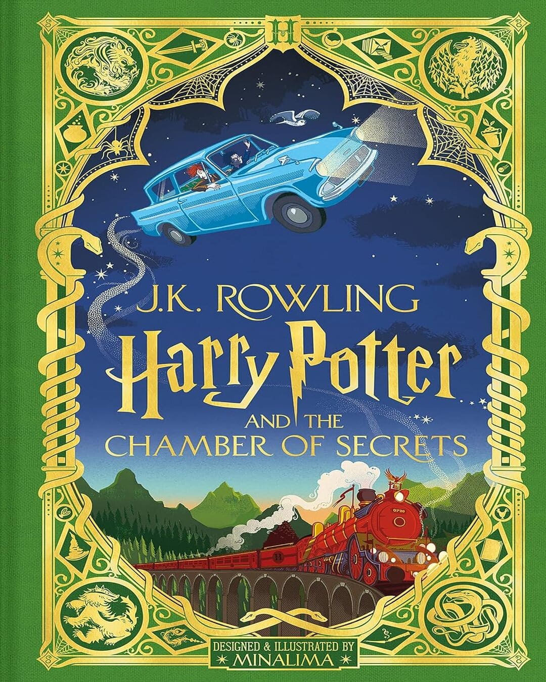 Harry Potter & The Chamber Of Secrets : Minalima Edition by J K Rowling [Hardcover]