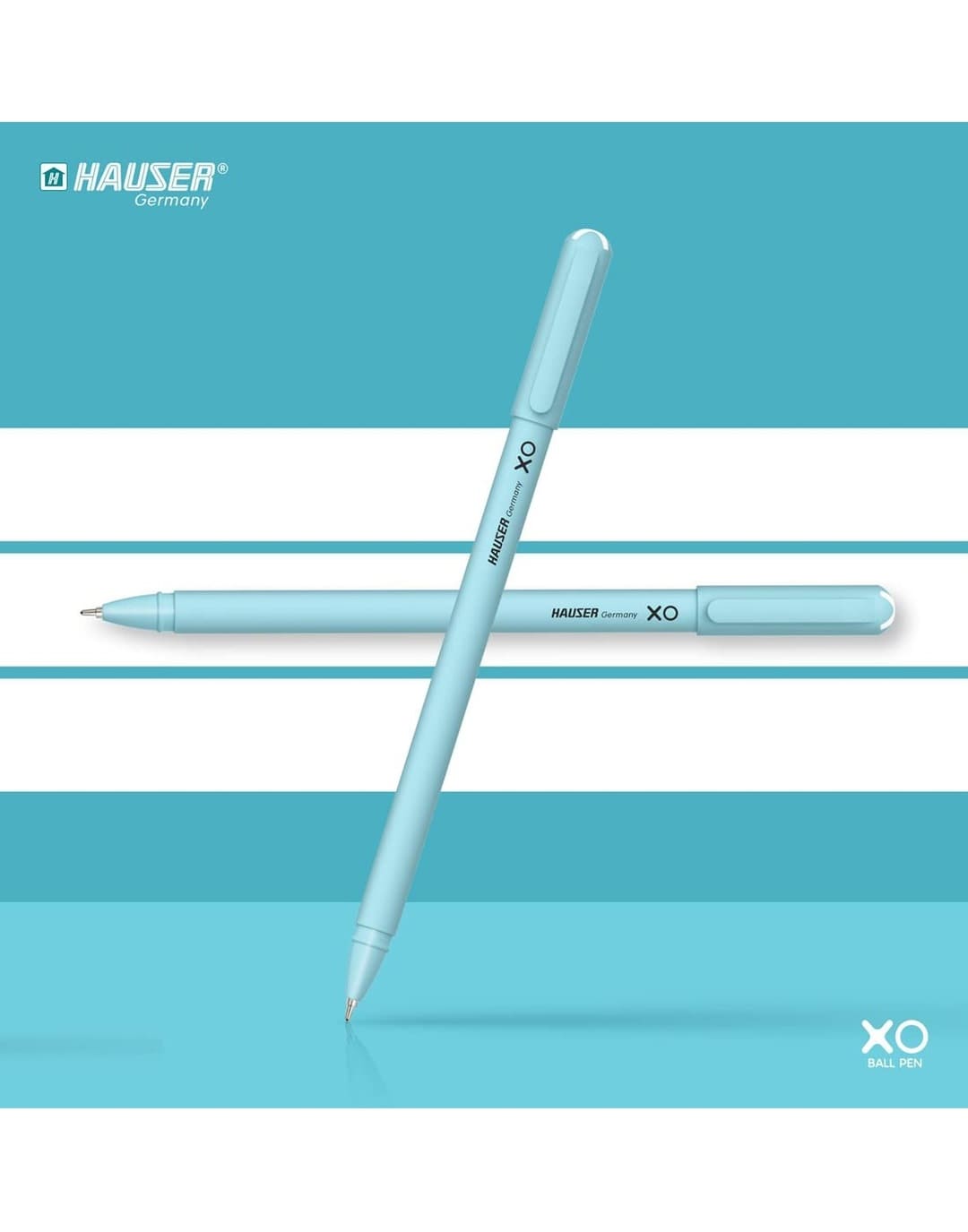 Hauser XO | Acu-Flow Writing System | Ball Pen | Blue | 1 Pen