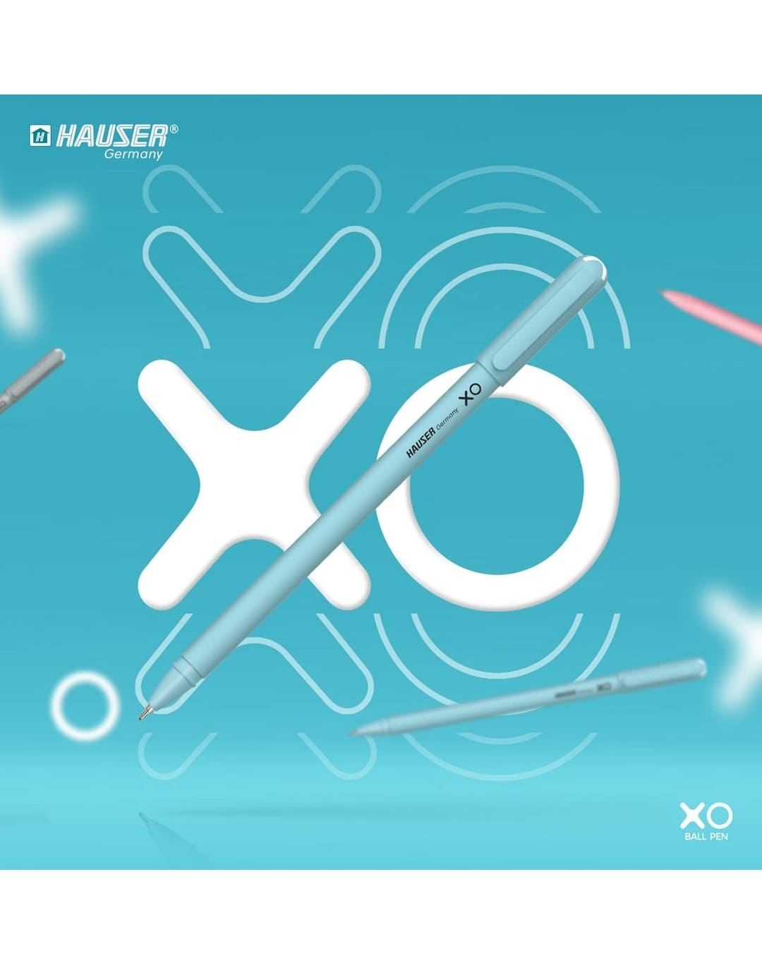 Hauser XO | Acu-Flow Writing System | Ball Pen | Blue | 1 Pen