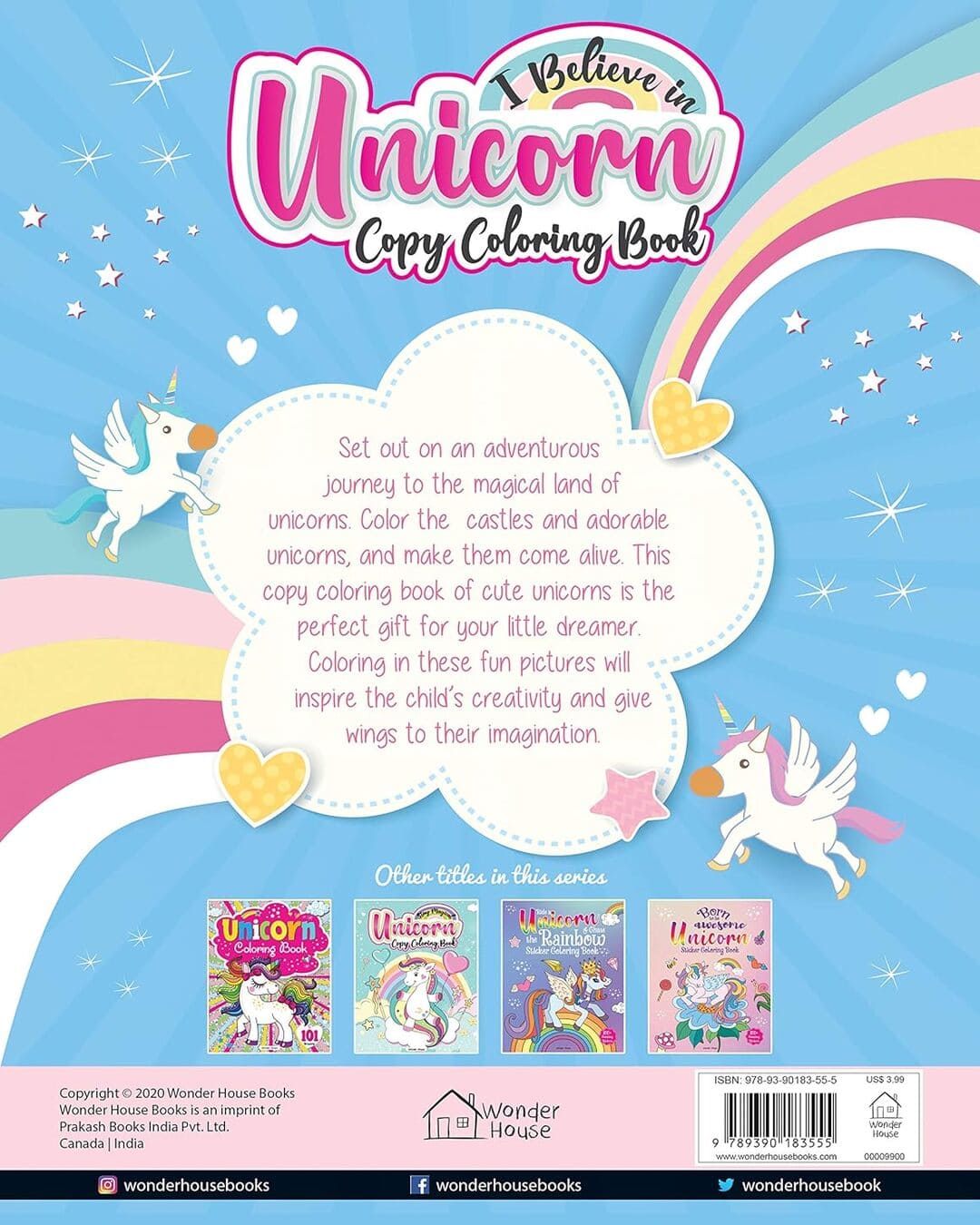 I Believe in Unicorn Copy Coloring Book by Wonder House Books [Paperback]