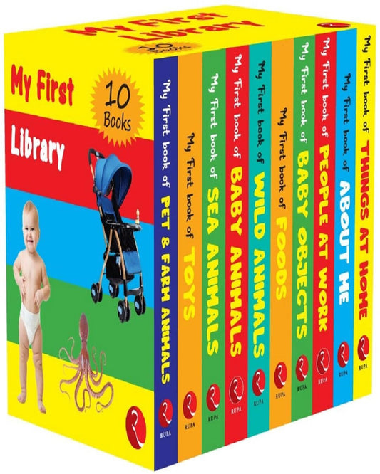 My First Library - Set Of 10 Books (Box Set) - Kids Learning Board Books - Children Growth And Development Book [Hardcover]