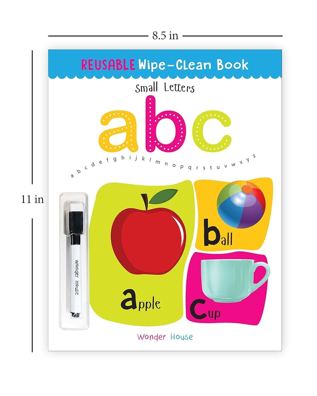 Reusable Wipe and Clean Book - Small Letters : Write and Practice Small Letters by Wonder House Books [Paperback]