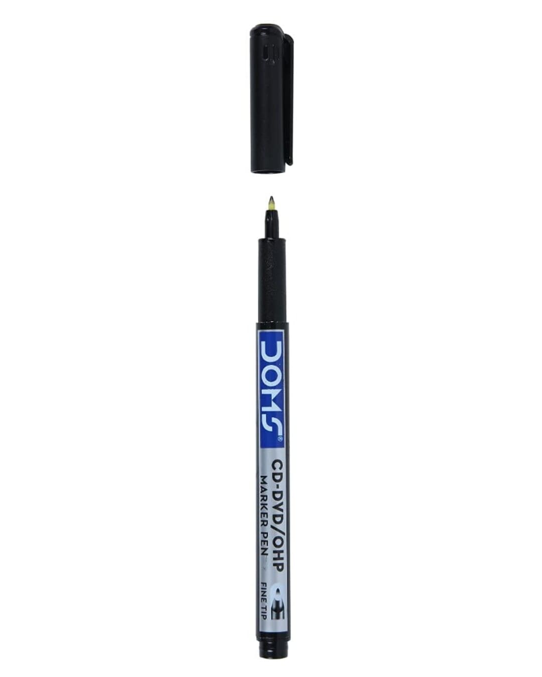 Doms CD-DVD/OHP Marker Pen | Japanese Tip Extra Fine | Black | 1 Marker Pen