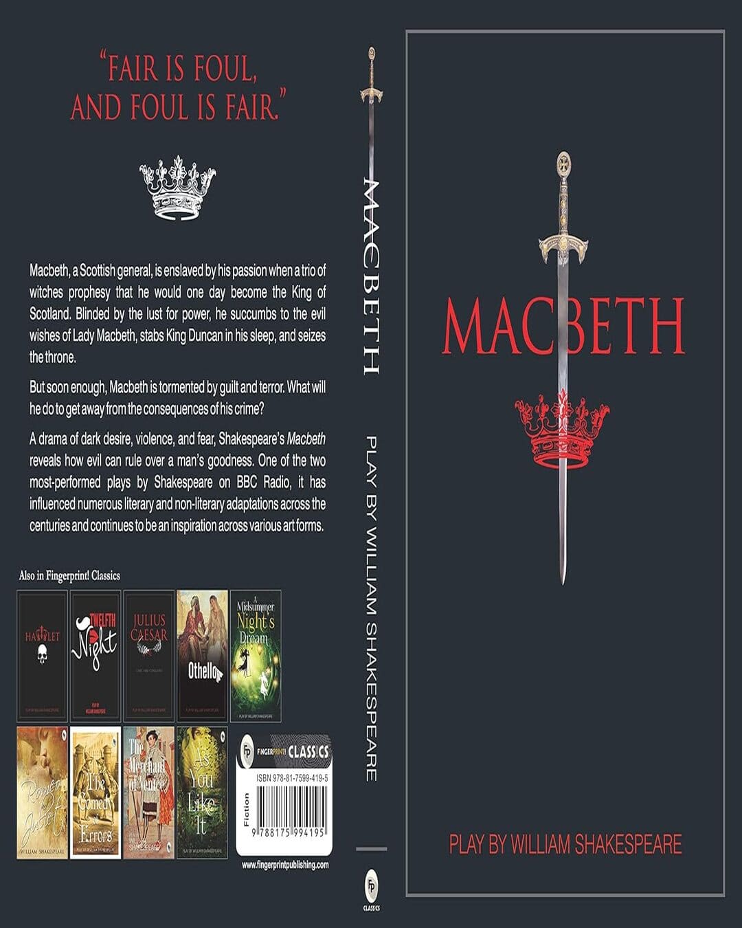 Macbeth  - Classics by William Shakespeare [Paperback]