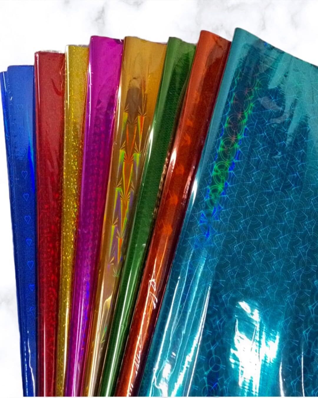 Gift Wrapping Plastic Holographic Metallic Gift Paper | 65cm X 45cm