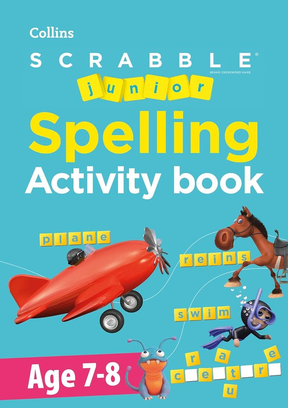 SCRABBLEâ„¢ JUNIOR SPELLING ACTIVITY BOOK - Age 7-8 [Paperback]