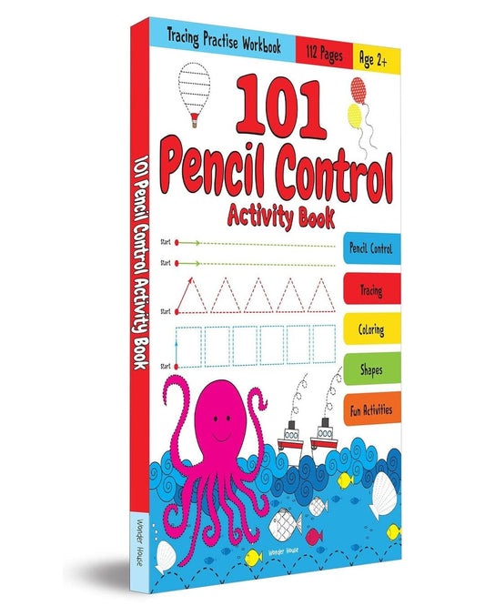 101 Pencil Control Activity Book For Kids: Tracing Practise Book Age 2+ [ Paperback]