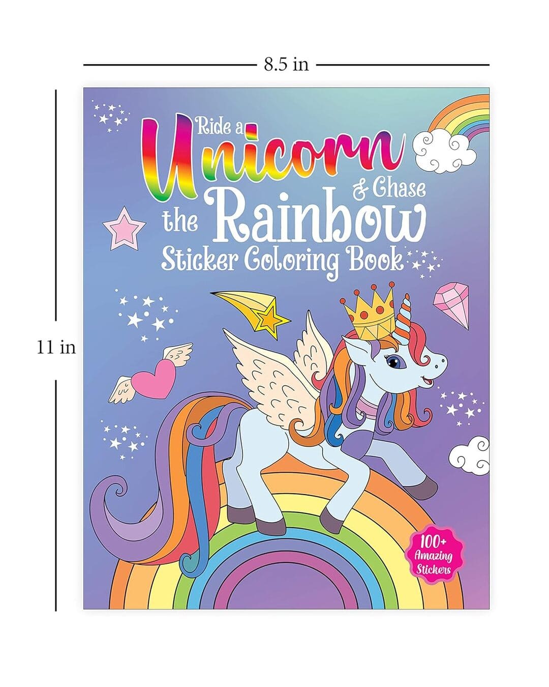 Ride a Unicorn & Chase the Rainbow : Sticker Coloring Book by Wonder House Books [Paperback]