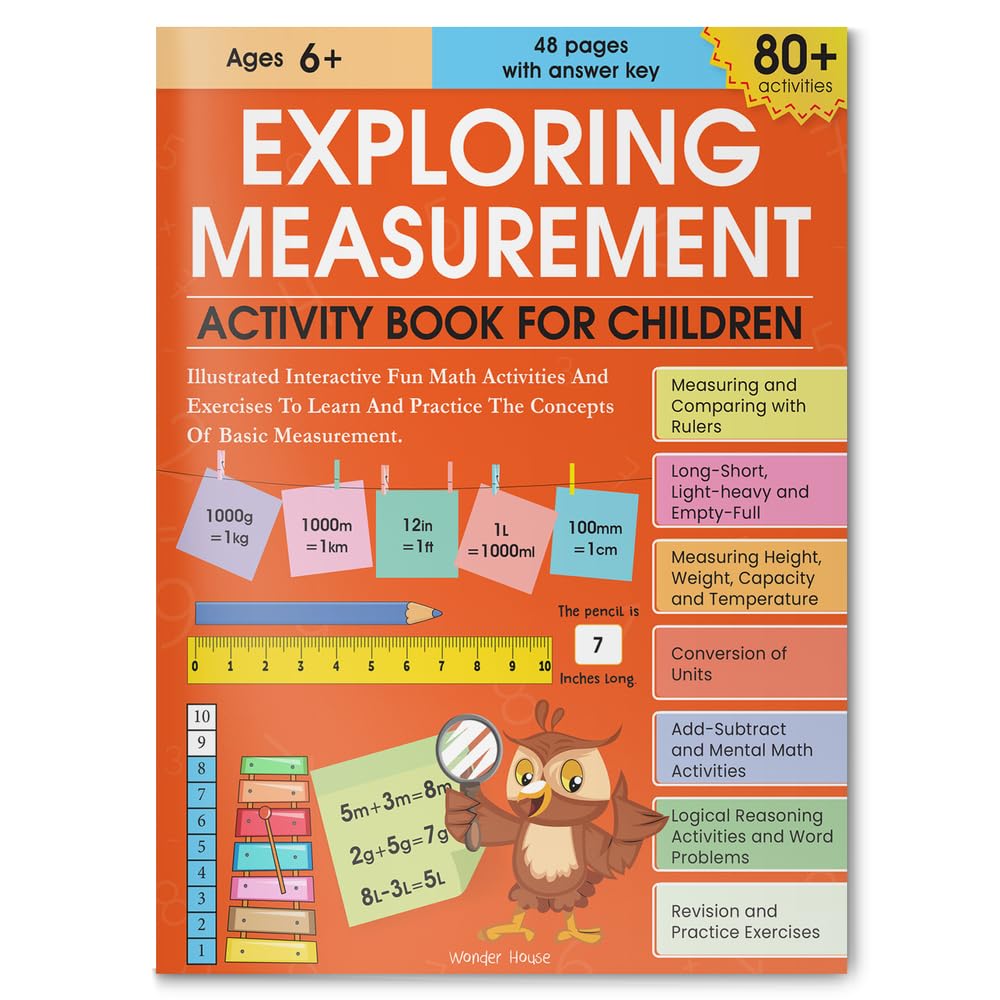 Exploring Measurement Activity Book For Children by by Wonder House Books [Paperback]