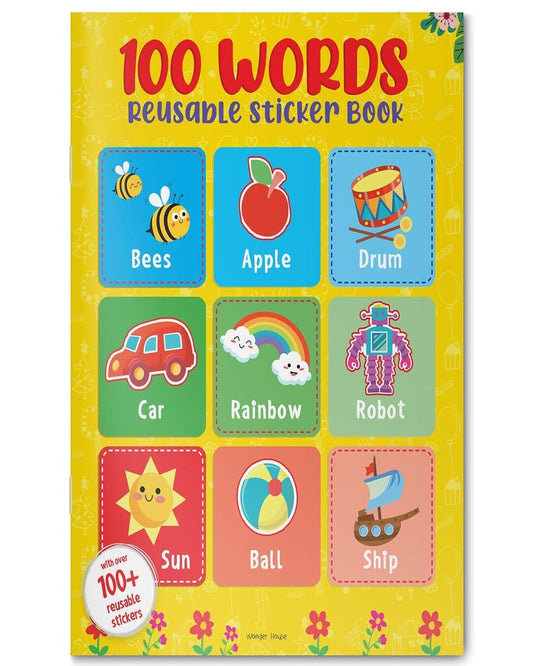 100 Words Reusable Sticker Book for Children [Paperback]