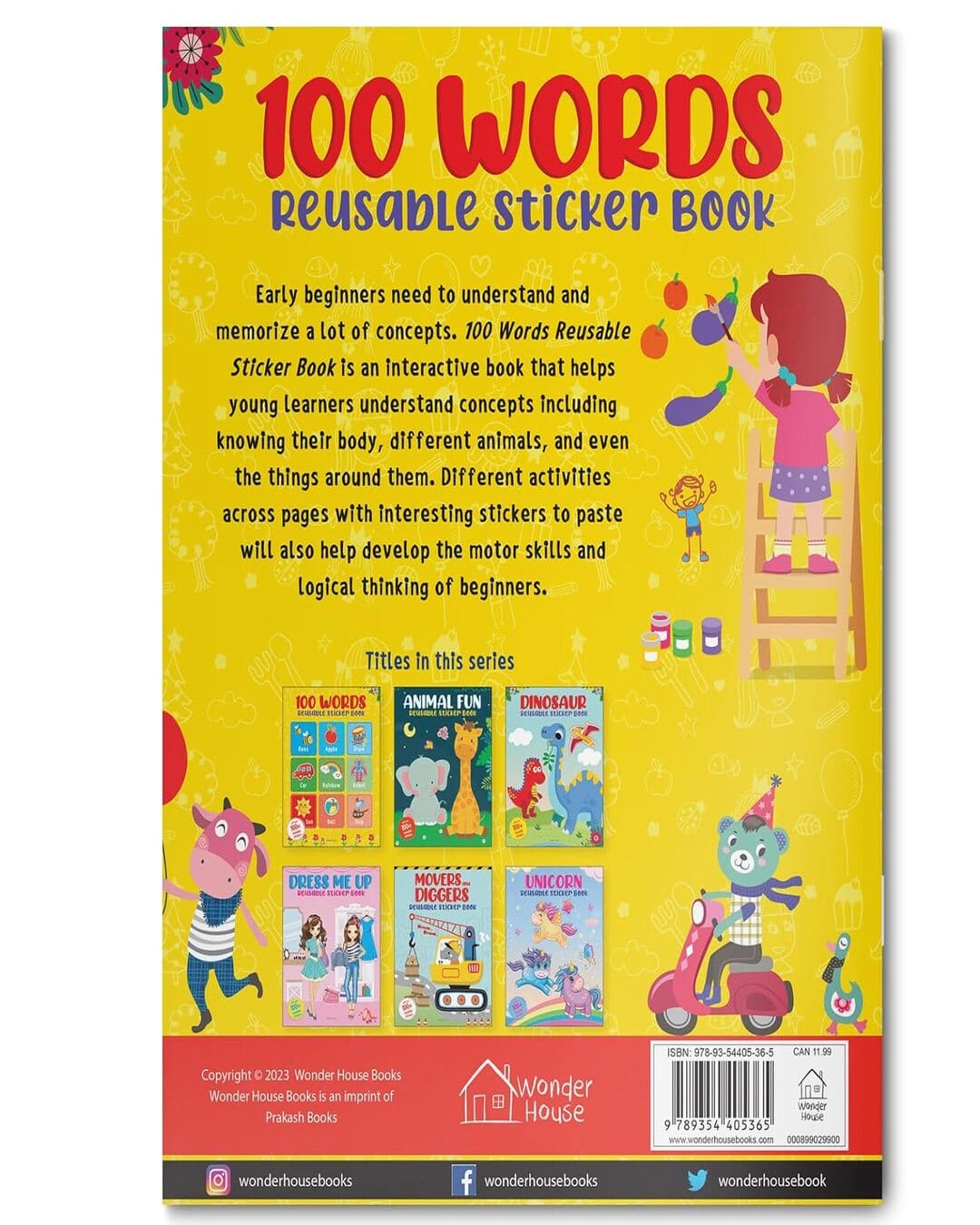 100 Words Reusable Sticker Book for Children [Paperback]