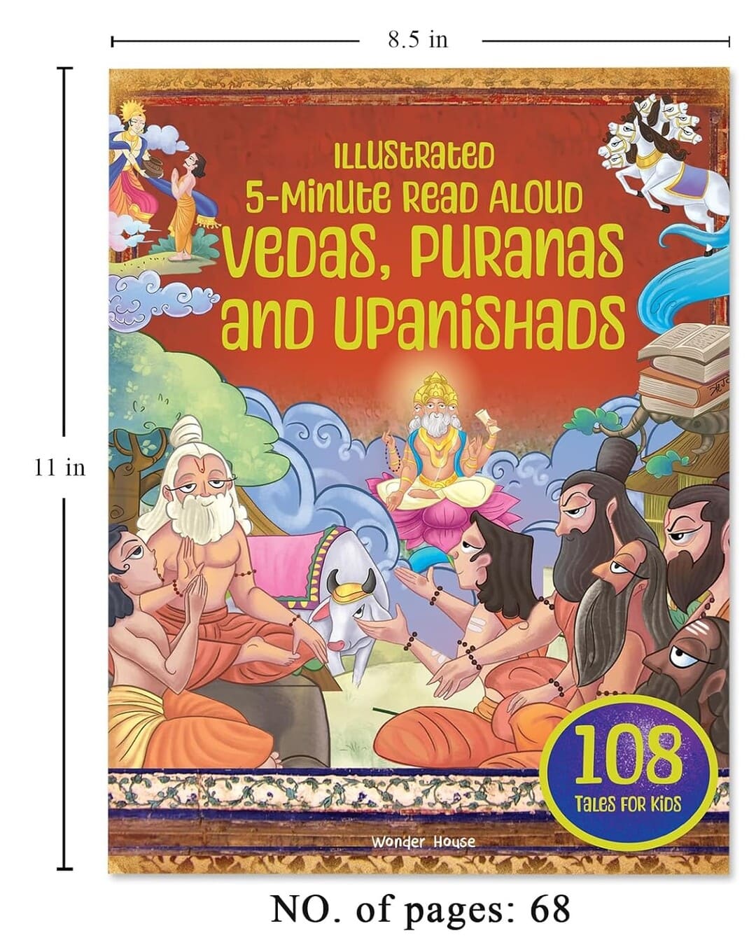 Vedas, Puranas and Upanishads : Illustrated 5 Minute Read Aloud by Wonder House Books [Paperback]