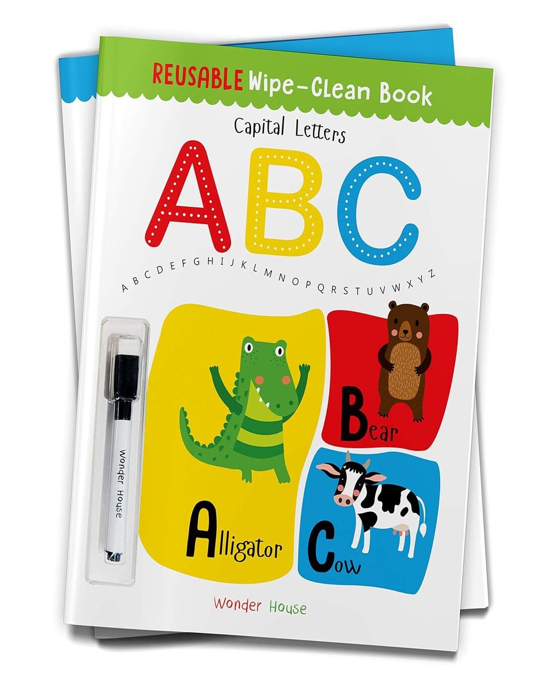 Reusable Wipe And Clean Book - Capital Letters : Write And Practice Capital Letters by Wonder House Books [PAPER BACK]