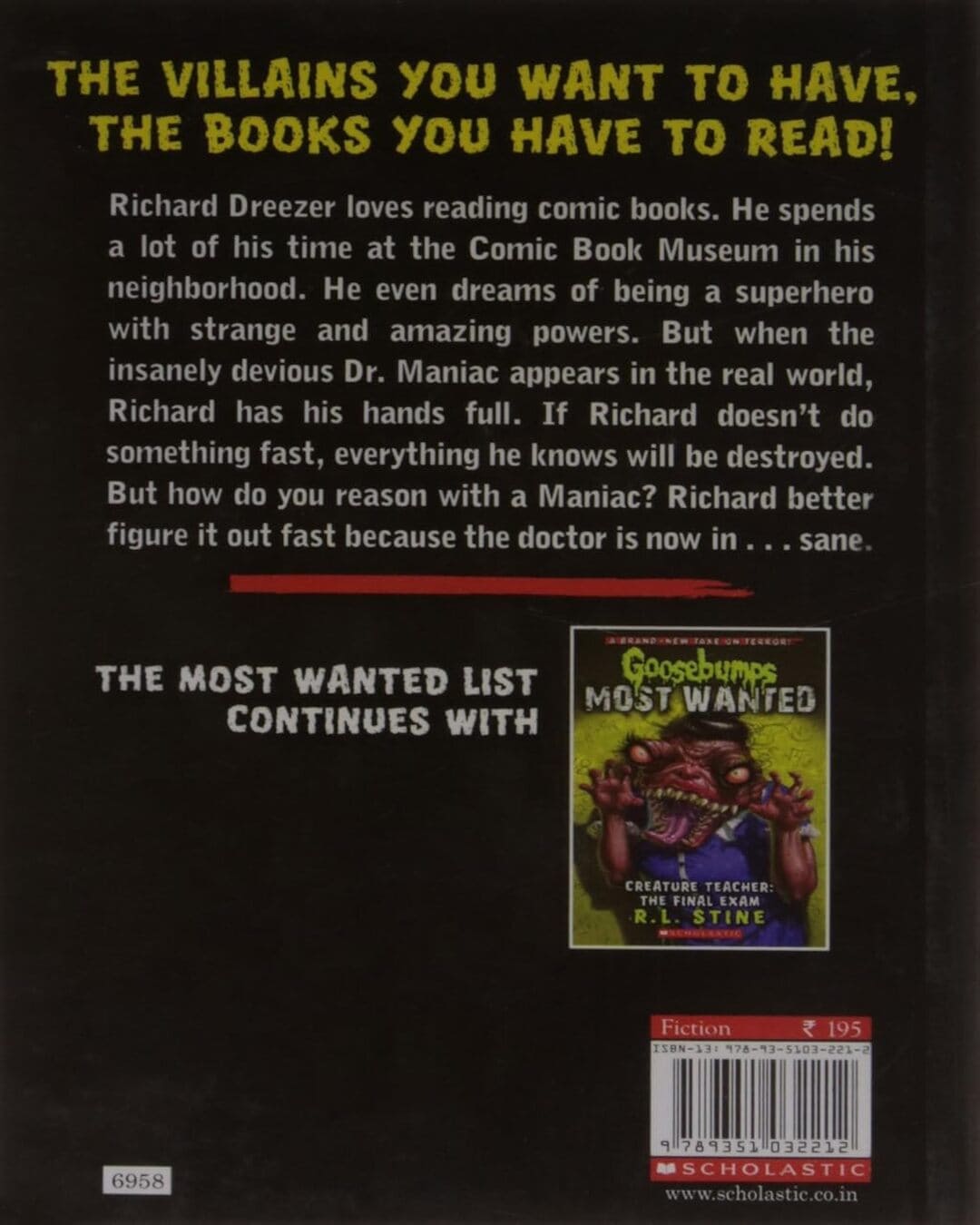 GB MOST WANTED#05 DR. MANIAC WILL SEE YOU NOW [Paperback]