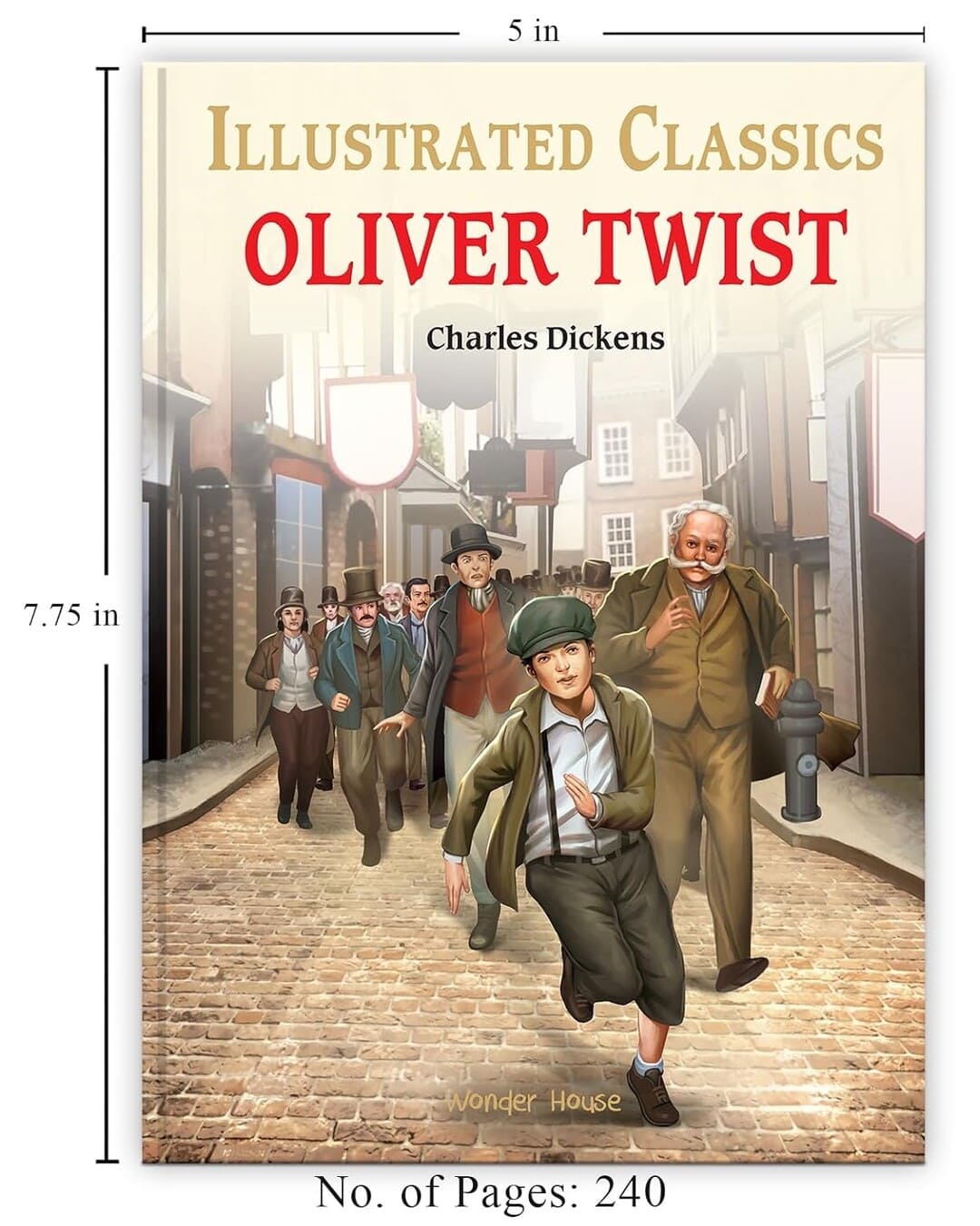 Oliver Twist : Illustrated Abridged Children Classic English Novel with Review Questions by Charles Dickens [Hardcover]