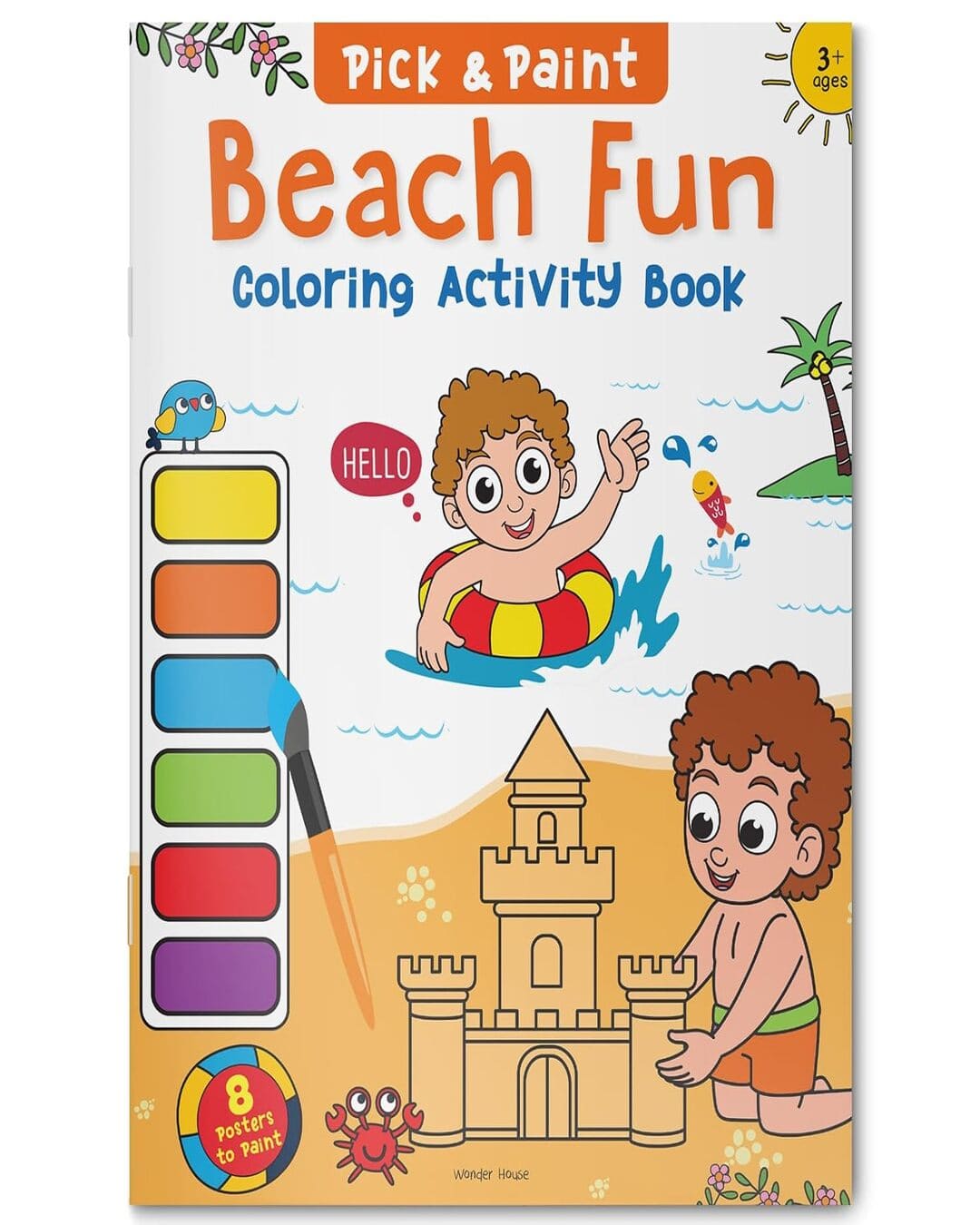 Pick and Paint Coloring Activity Book For Kids: Beach Fun by Wonder House Books [Paperback]