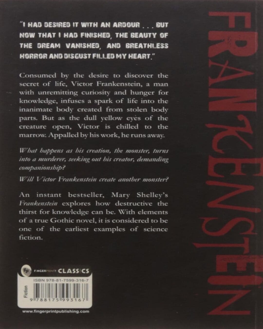 Frankenstein by Mary Shelley [Paperback]