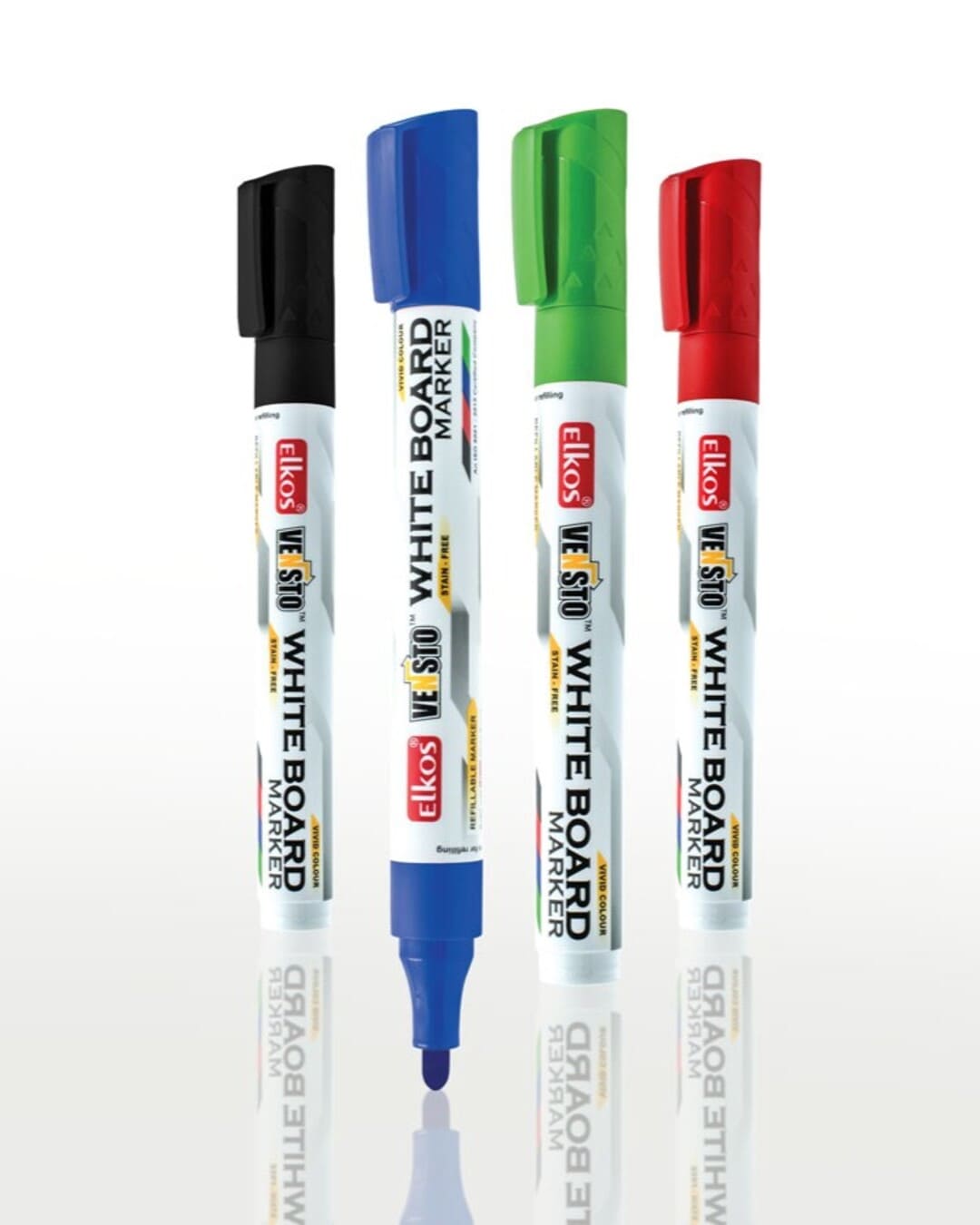 Elkos Vensto White Board Marker | Bullet Tip | Blue | 1 Marker Pen