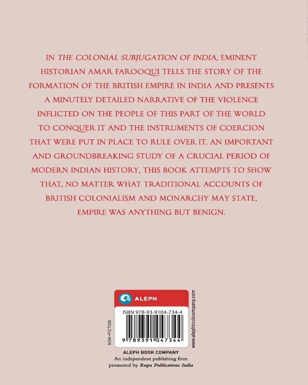 The Colonial Subjugation of India by by Amar Farooqui [Hardcover]