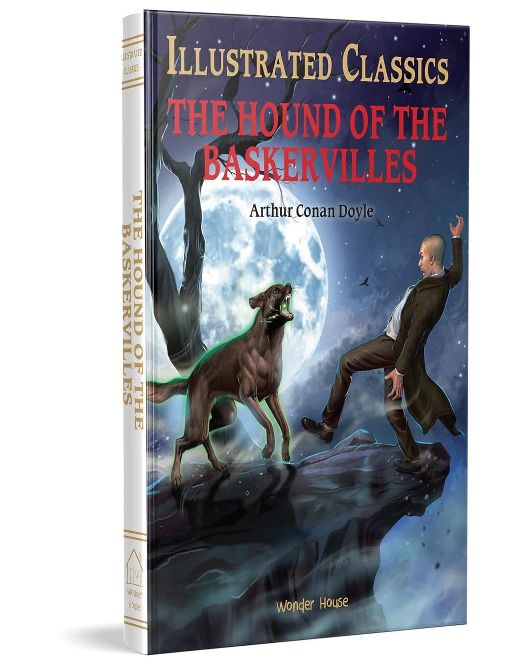 The Hound of the Baskervilles: Illustrated Abridged Children Classic English Novel with Review Quest by Wonder House Books