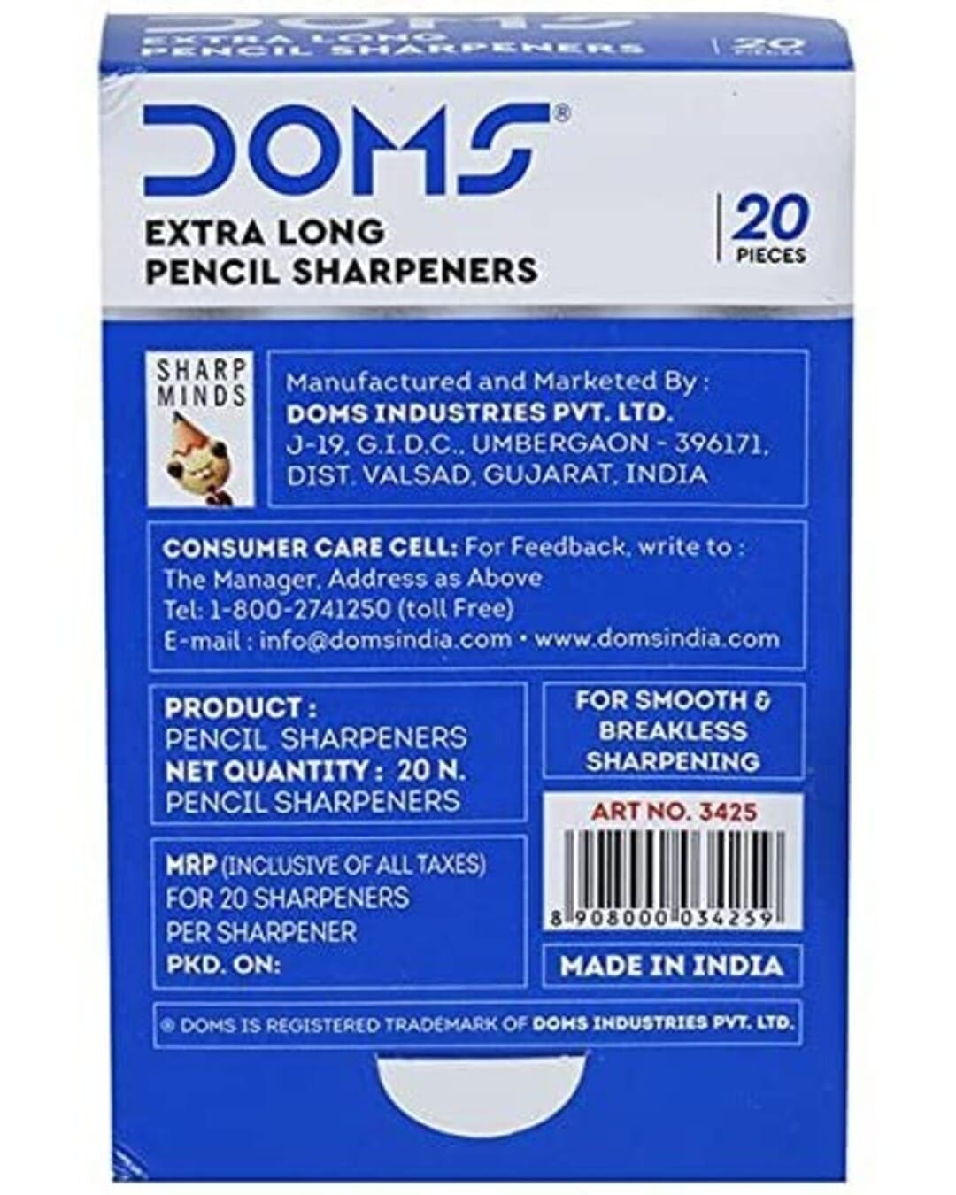 Doms Extra Long Pencil Sharpeners | 1 Sharpener