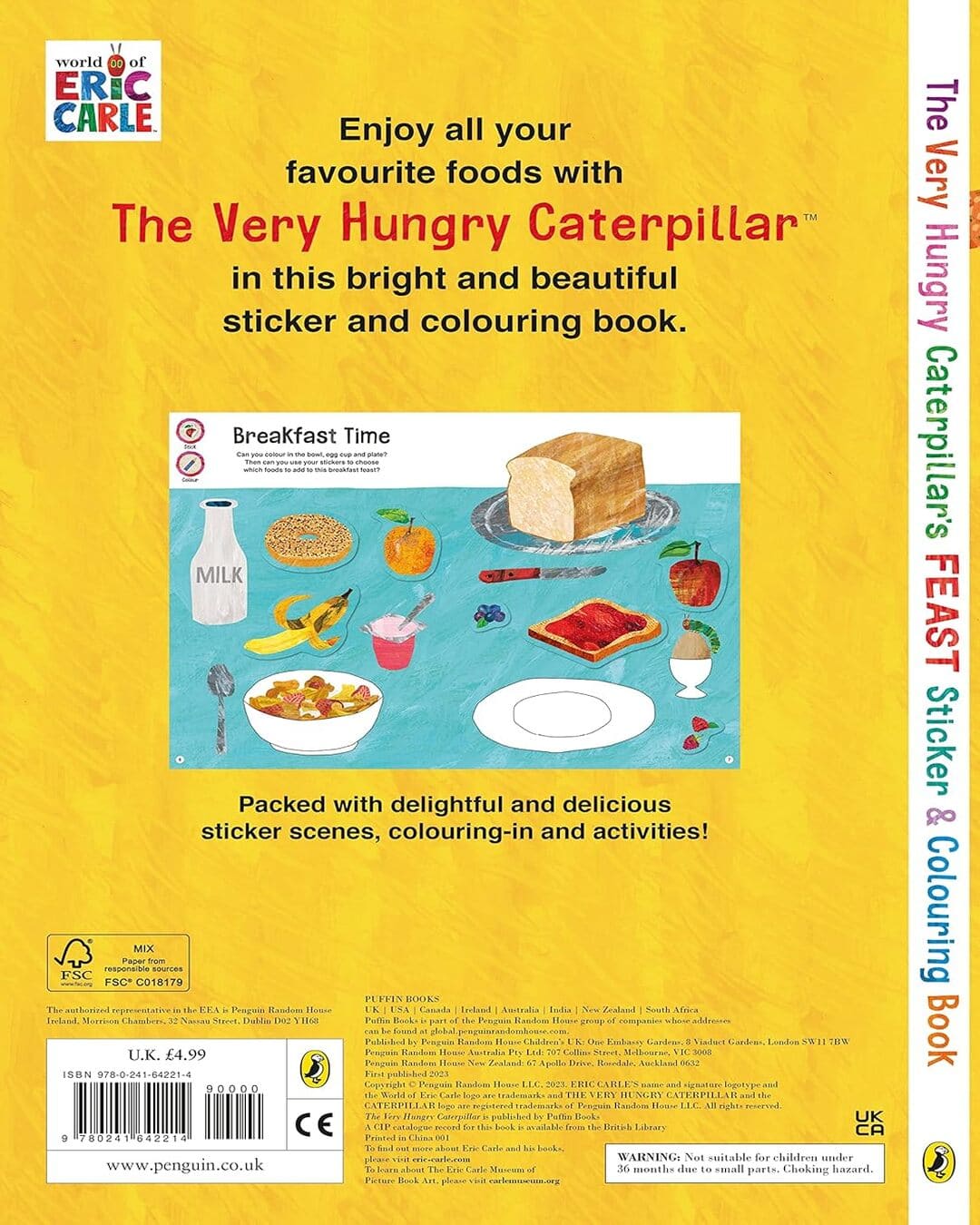 The Very Hungry Caterpillar’s Feast Sticker and Colouring Book by Eric Carle [Paperback]