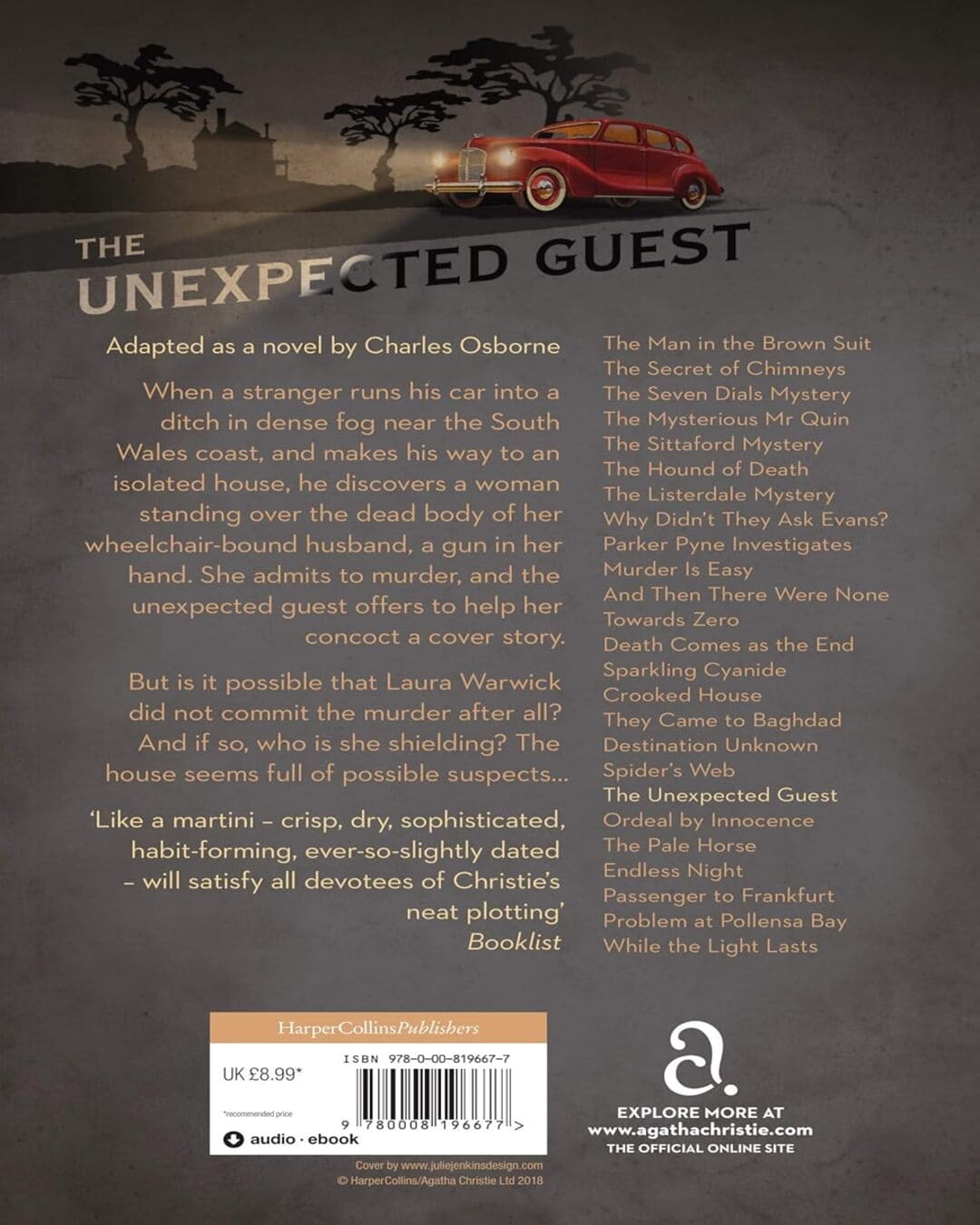 The Unexpected Guest by Agatha Christie [Paperback]