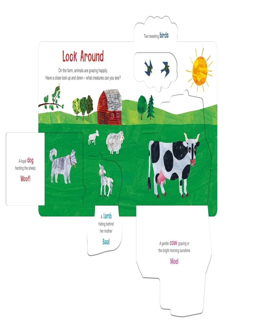 The Very Hungry Caterpillarâ€™S Lift And Learn: Farm by Carle Eric [Board book]