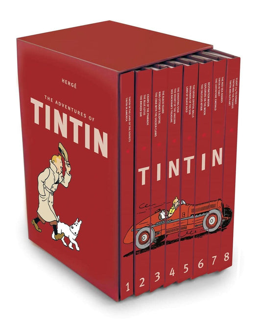 Tintin Box Set : Red (Set of 8 Books) by Herge [Hardcover]