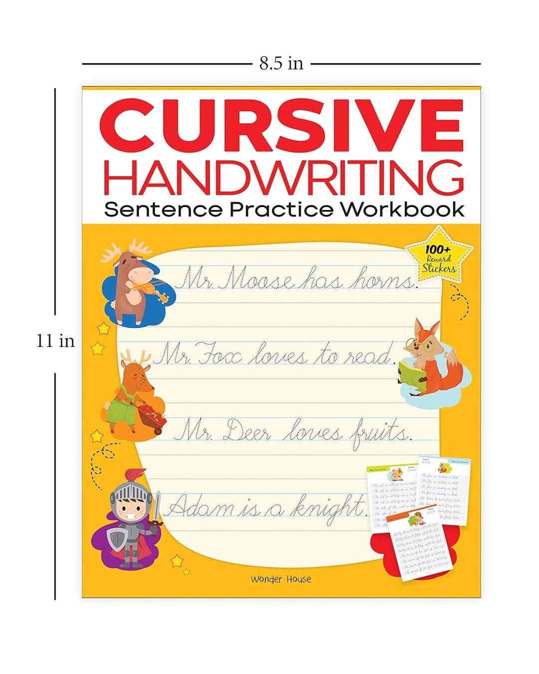 Cursive Handwriting : Sentence Practice Workbook by Wonder House Books [Paperback]