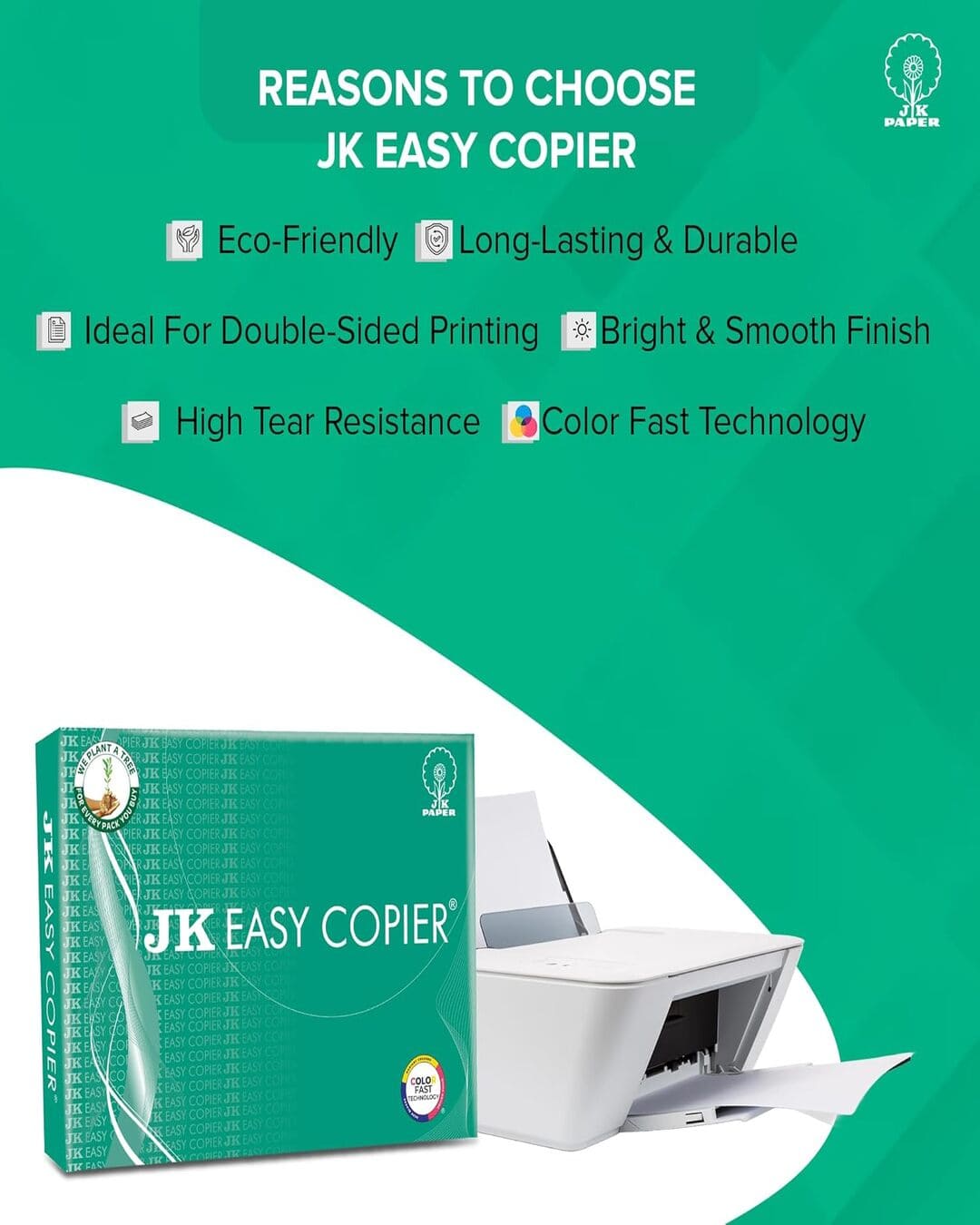 JK Easy Copier | 70 GSM | A4 | 1 Ream (500 Sheets)