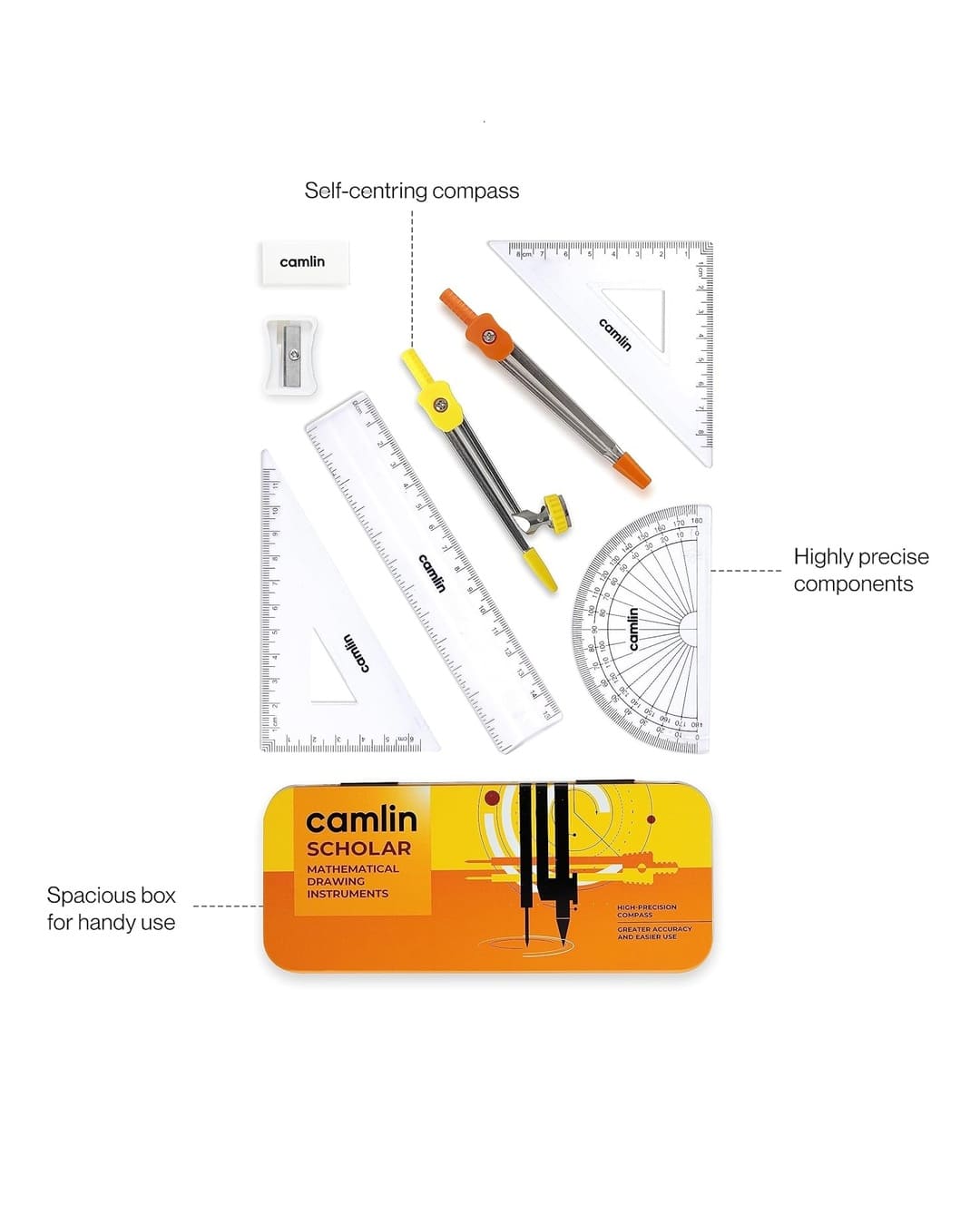 Camlin Scholar | Mathematical Drawing Instruments Box