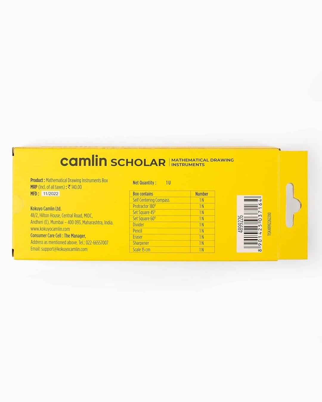 Camlin Scholar | Mathematical Drawing Instruments Box