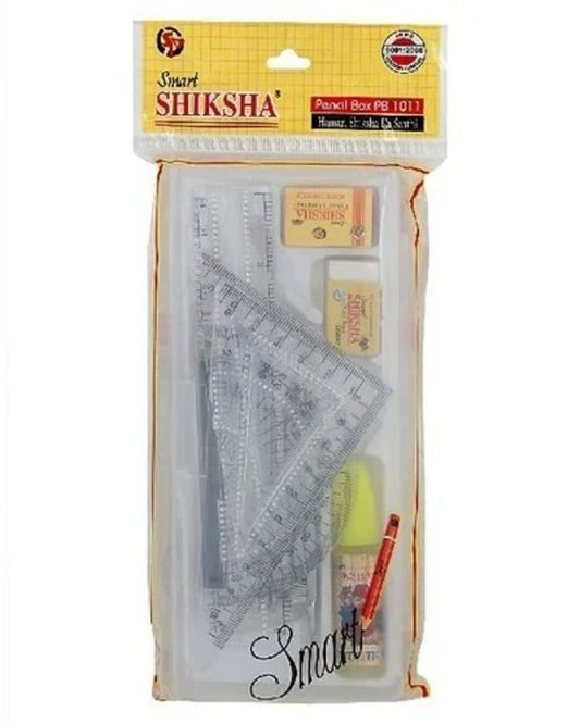 Smart Shiksha Pencil Box PB1011 | Transparent Box | Exam Friendly